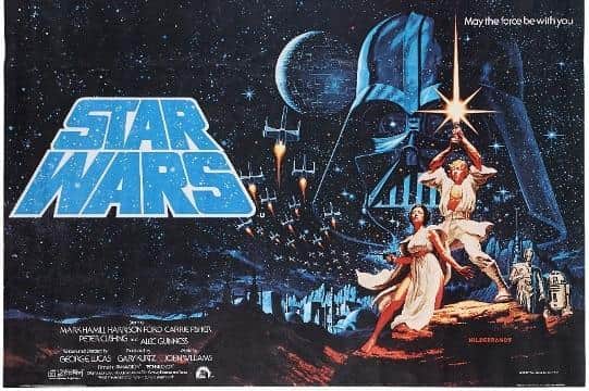 An extremely rare Star Wars: A New Hope poster