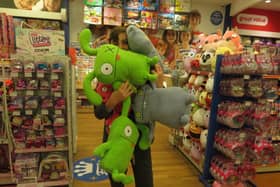 Lockers Park pupil with toys in The Entertainer
