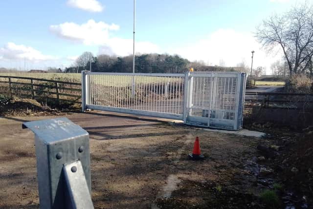 A gate to help prevent fly-tipping