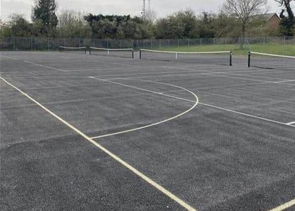 Newly resurfaced tennis and netball courts at Cupid Green Playing Fields