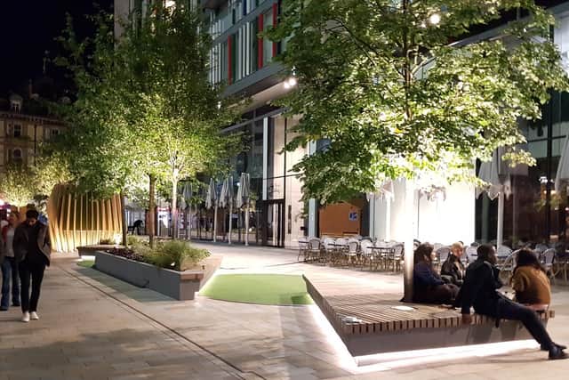 Photo sent to the WHHT by BDP which show the precedent images of the BDP landscape scheme – Nova, London Victoria. The images have been used in the virtual public consultation presentations.