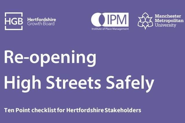Ten point checklist to support safe return to Hertfordshire high streets