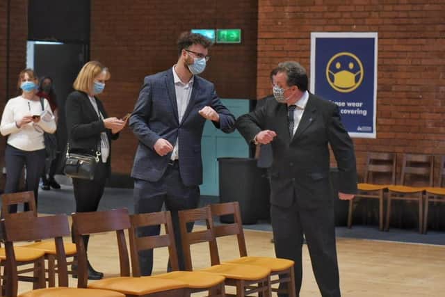 Mr Lloyd and Mr North after the result was announced