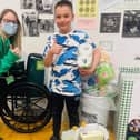 Ethan's donations to the foodbank