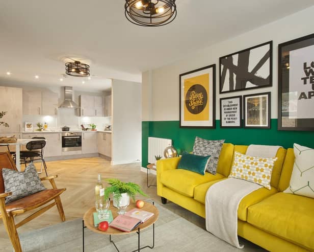 An interior image of the show apartment at The Foundry