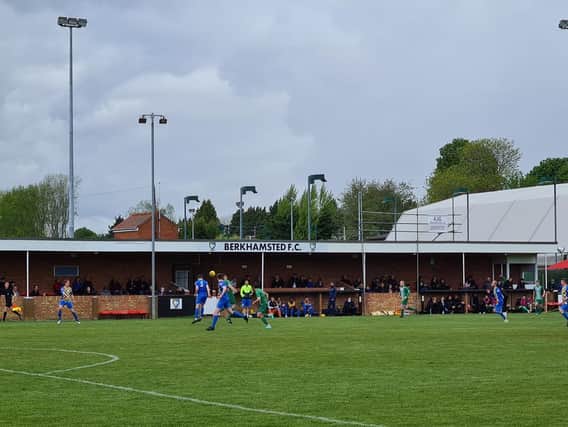 Fans were back to watch Berkhamsted and Leverstock Green bring the curtain down on the season in a friendly clash. Picture by Dave Nelson