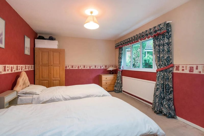 One of the six bedrooms