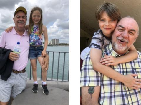Ava and Archie with 'Big Grandad'