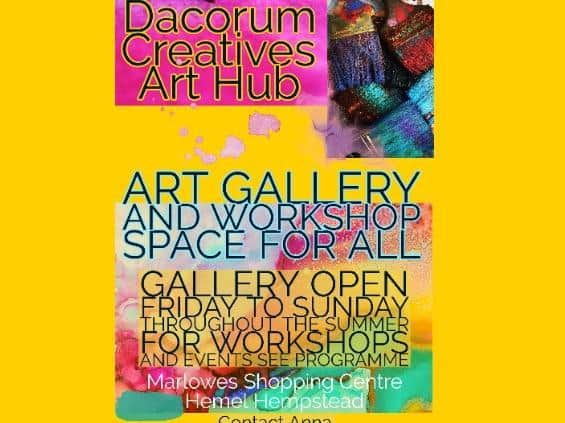 The Dacorum Creatives Art Hub is located in the Marlowes shopping centre