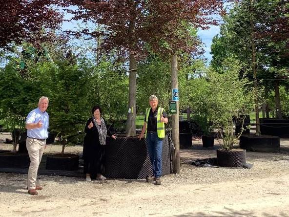 Sir Mike Penning MP, Margaret Sharp and Steve McCurdy
