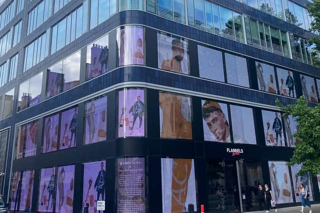 Angela's work is now lighting up Oxford Street!