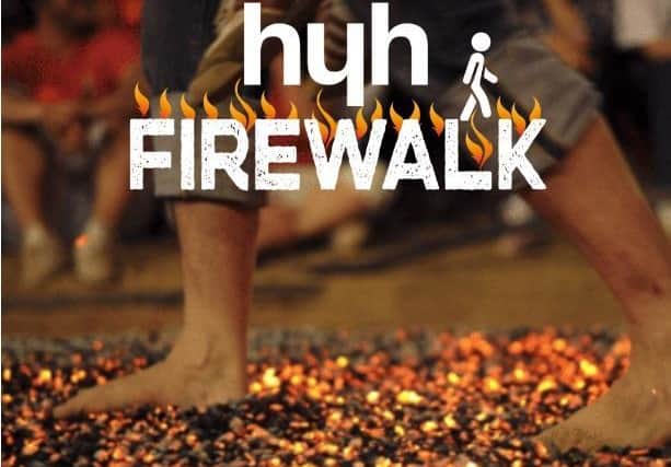 Sign up now for Herts Young Homeless Firewalk