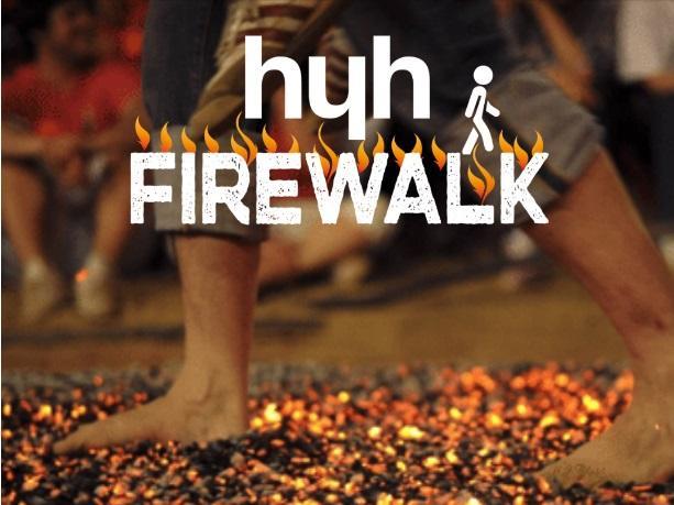 Sign up now for Herts Young Homeless Firewalk