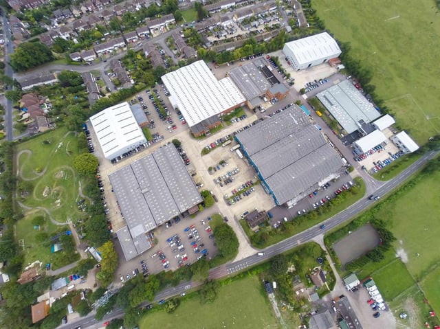 Aerial view of Maylands Business Park