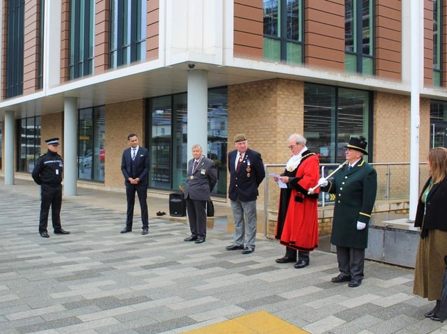 Dacorum Borough Council's flag raising ceremony at The Forum in Marlowes