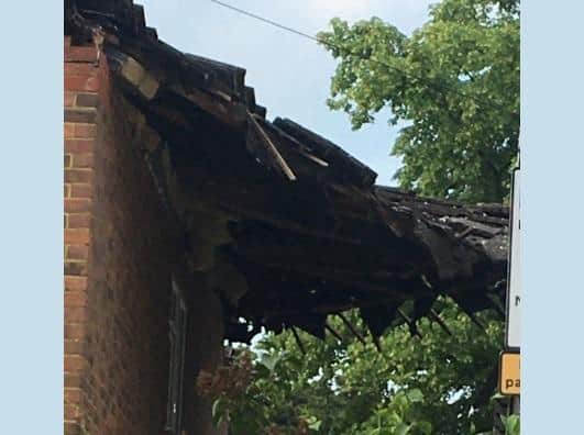 The roof of a property collapsed in Hemel Hempstead on Wednesday afternoon (C) Gary Mancey-Jones