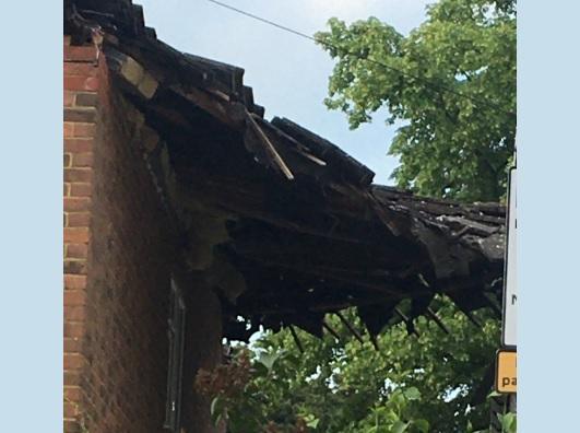 The roof of a property collapsed in Hemel Hempstead on Wednesday afternoon (C) Gary Mancey-Jones