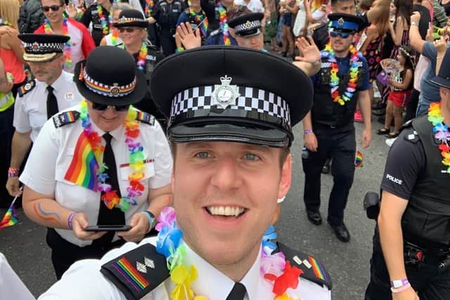 Inspector Steve Alison celebrating Pride