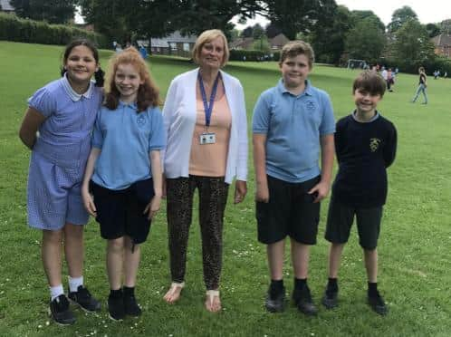 Eileen Wilton is celebrating 50 years at Bishop Wood Junior School