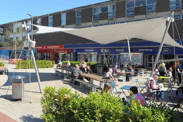 Food court in the town centre