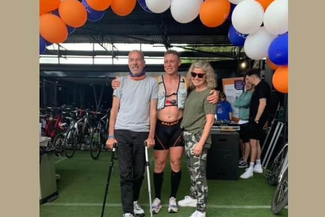 David Davies with Joe Kelly and David's wife Kim