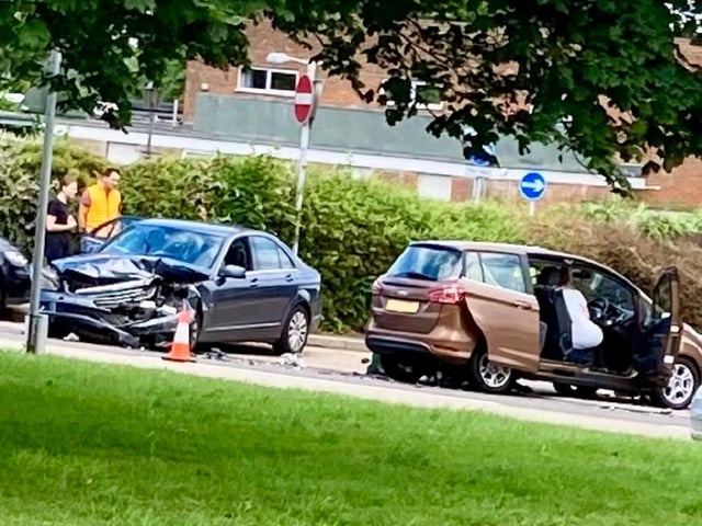 The collision happened around 12.50pm today (C) George Ridgwell