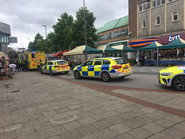 Police and the ambulance service were called to Marlowes (C) Gary Mancey-Jones