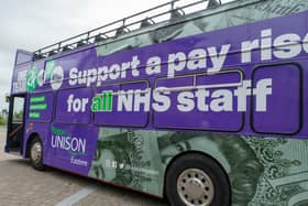 A NHS pay bus is touring the East of England