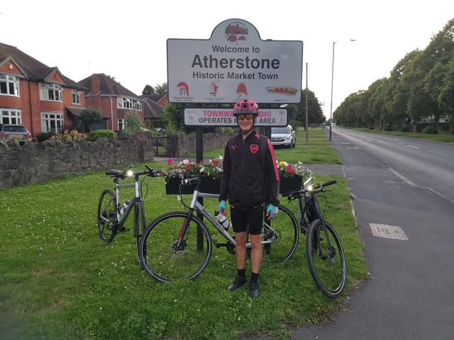 Jamie cycled to Atherstone