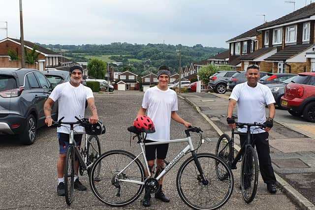 The trio cycled 100 miles to raise money for Hemel Hempstead Community Fridge