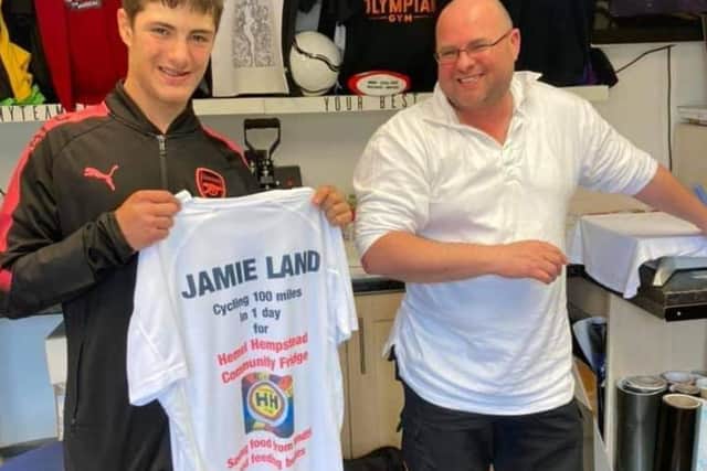 Jamie Howard from TeamWare donated printed t-shirts