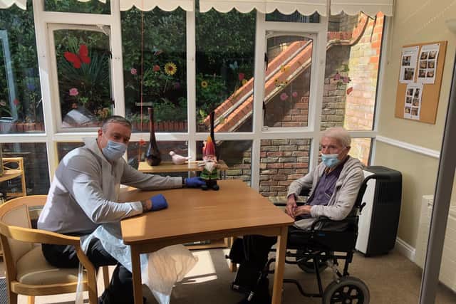 Bugsy joined Brian when his son visited