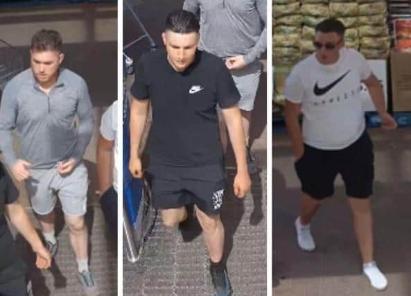 Appeal for three men caught on camera to come forward