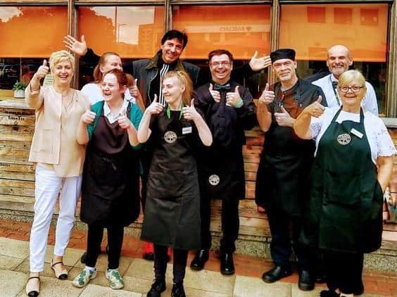 On their first day of reopening, the charity had a surprise visit of encouragement by local Celebrity Chef Jean-Christophe Novelli