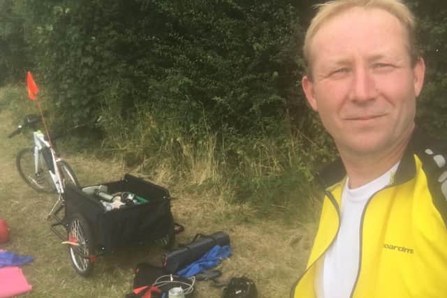 Steve set off on his challenge on Saturday morning (August 14)