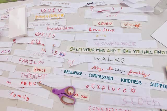 Some of the messages created for the historic work of art