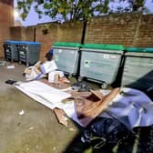 Frustrated residents complained about the piles of rubbish left in the communal bin area