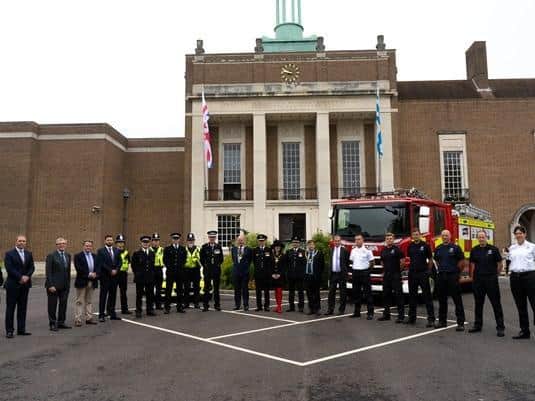 Hertfordshire County Council raises the flag for Emergency Services Day
