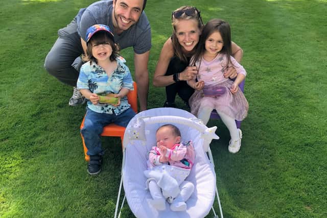 Andrew and Emma Bord with their family (C) Essex & Herts Air Ambulance