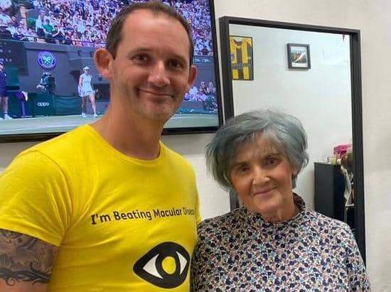 Mark Cooper with his mum