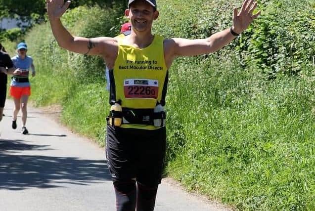 Mark running the St Albans half marathon 2021