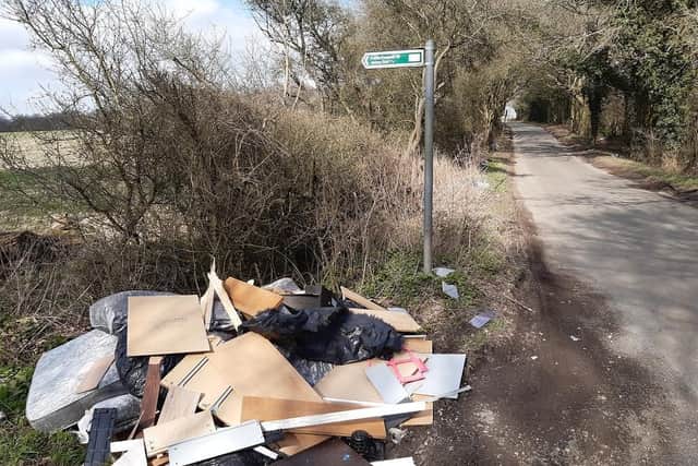 Fly-tipped rubbish (C) Dacorum Borough Council
