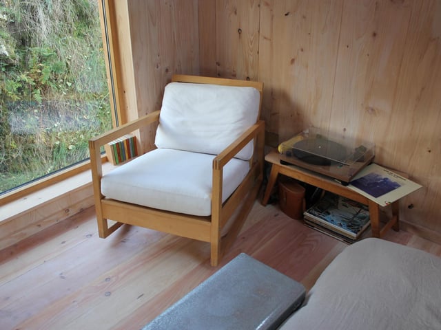 Comfy seats at the picture window let you kick back and enjoy the view.