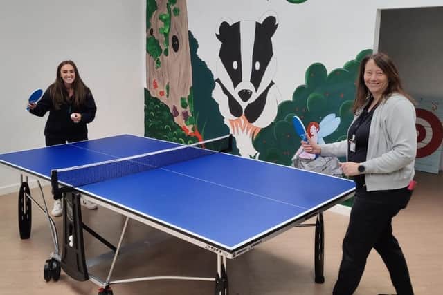 The ping pong attraction is free of charge and open every day.
