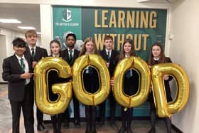 Students from The Adeyfield Academy with 'good' balloons