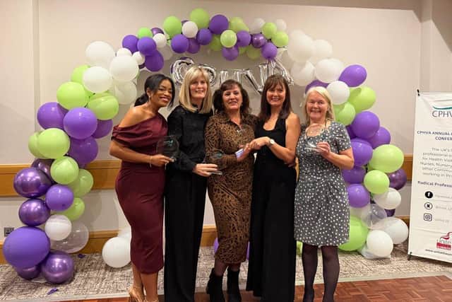 The Public Health Nursing teams award winners at the CPHVA award ceremony.