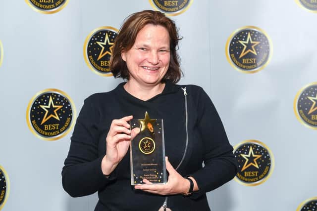 Pictured: Karen Young at the awards in London