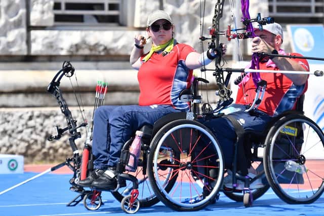Jessica Stretton in action. Photo: World Archery Europe.