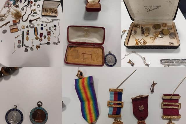 Police have seized these items after they were stolen