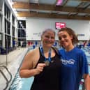 Nicola (left) with instructor Hollie (right)